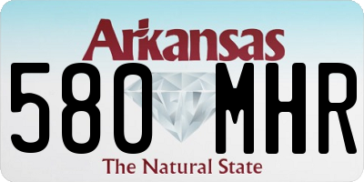 AR license plate 580MHR