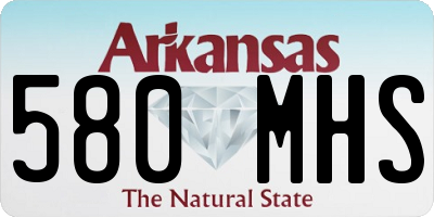 AR license plate 580MHS