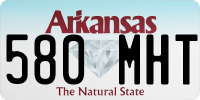 AR license plate 580MHT
