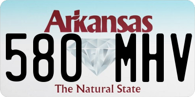AR license plate 580MHV