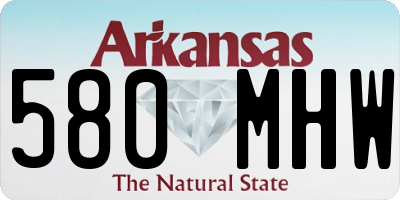 AR license plate 580MHW