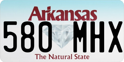 AR license plate 580MHX