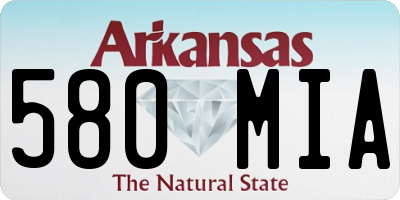 AR license plate 580MIA