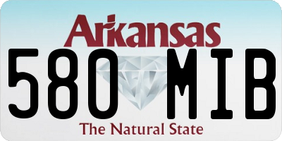 AR license plate 580MIB