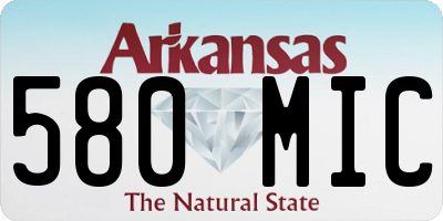 AR license plate 580MIC