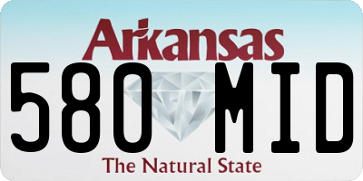 AR license plate 580MID