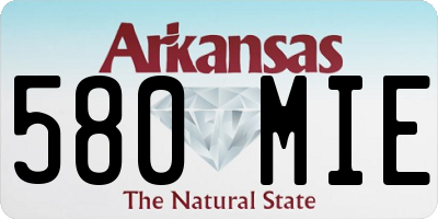 AR license plate 580MIE