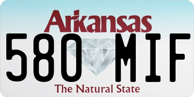 AR license plate 580MIF
