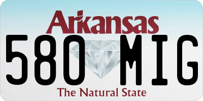 AR license plate 580MIG
