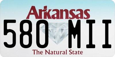 AR license plate 580MII
