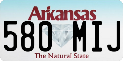 AR license plate 580MIJ