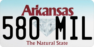 AR license plate 580MIL