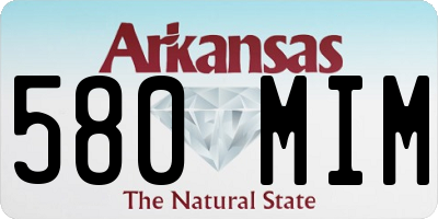 AR license plate 580MIM