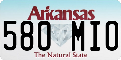AR license plate 580MIO