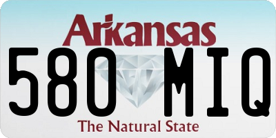 AR license plate 580MIQ
