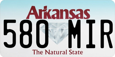 AR license plate 580MIR