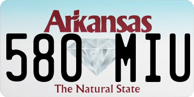 AR license plate 580MIU