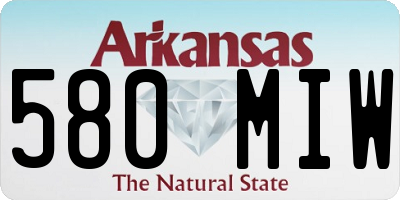 AR license plate 580MIW