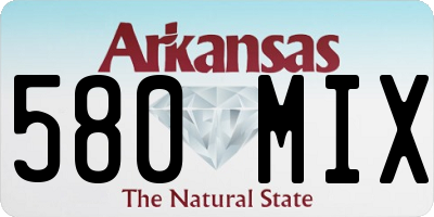 AR license plate 580MIX