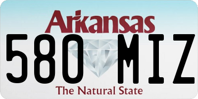 AR license plate 580MIZ