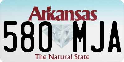 AR license plate 580MJA
