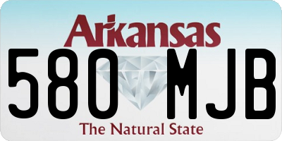 AR license plate 580MJB