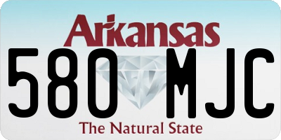 AR license plate 580MJC