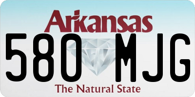 AR license plate 580MJG