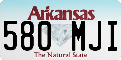 AR license plate 580MJI