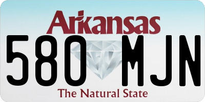 AR license plate 580MJN