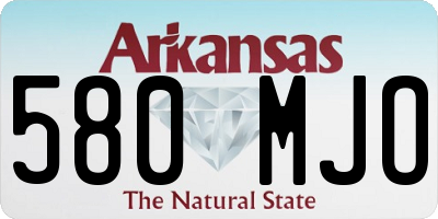 AR license plate 580MJO