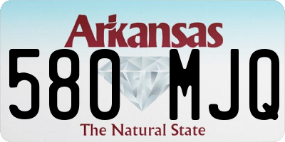 AR license plate 580MJQ