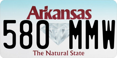 AR license plate 580MMW