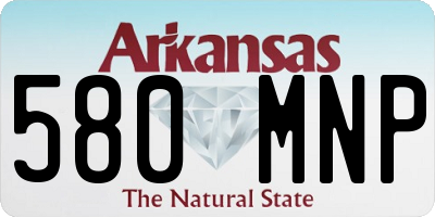 AR license plate 580MNP