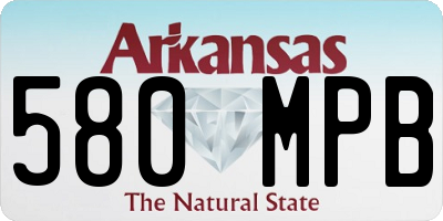 AR license plate 580MPB
