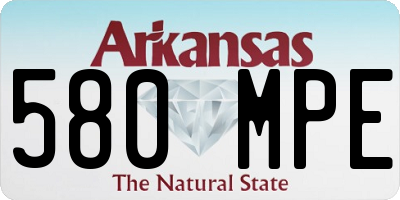 AR license plate 580MPE