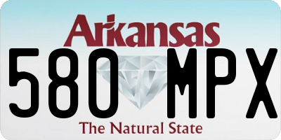 AR license plate 580MPX