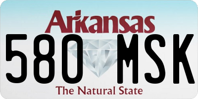 AR license plate 580MSK