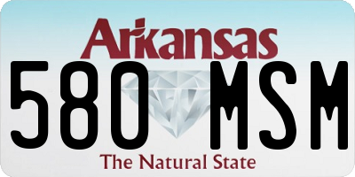 AR license plate 580MSM
