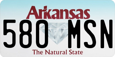 AR license plate 580MSN