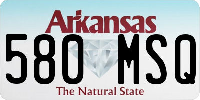 AR license plate 580MSQ