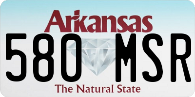 AR license plate 580MSR