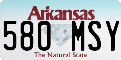 AR license plate 580MSY