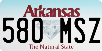AR license plate 580MSZ