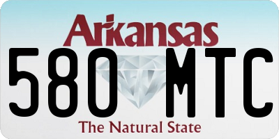 AR license plate 580MTC