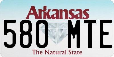 AR license plate 580MTE