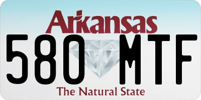 AR license plate 580MTF