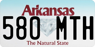 AR license plate 580MTH