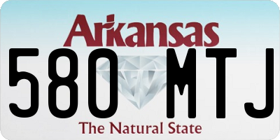 AR license plate 580MTJ
