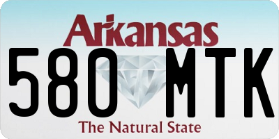 AR license plate 580MTK